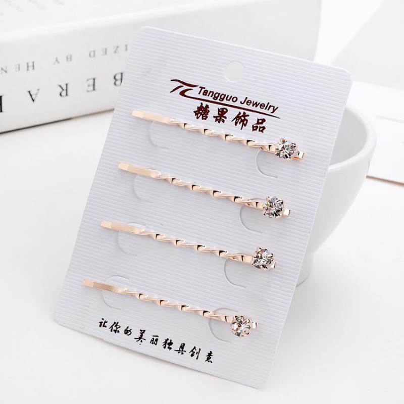 gold crystal hairclips