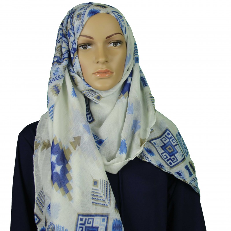 Blue Mozaic Hijab