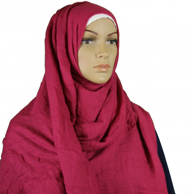 Magenta Cotton Linen Extra Maxi Hijab