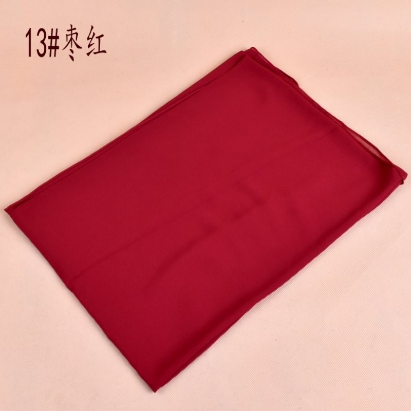 Zaohong Classic Chiffon Plain Maxi Hijab