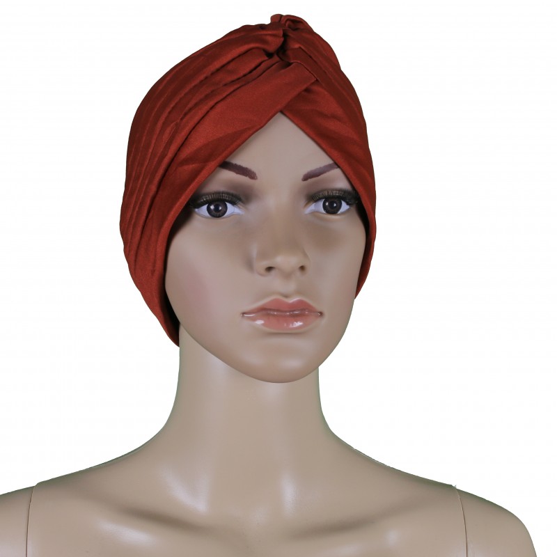 Chestnut Brown Turban Hijab Cap