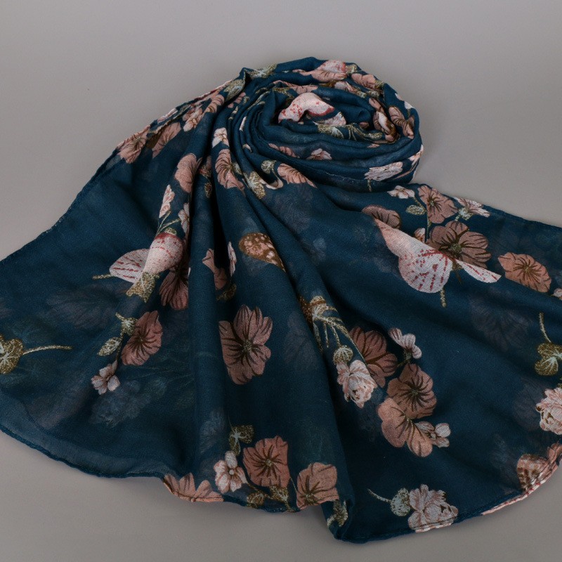 Teal Sprint Step Print Hijab