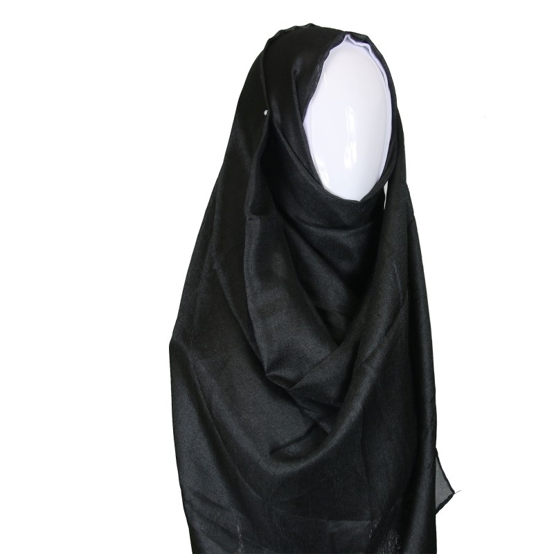 Black Metallic Lustre Hijab