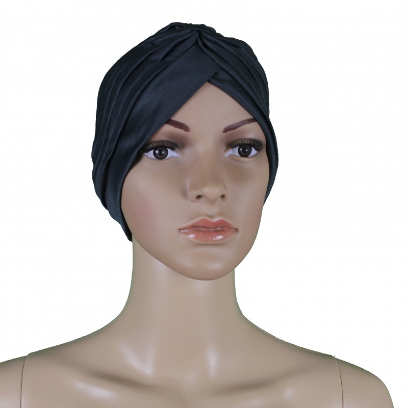Dark Grey Turban Hijab Cap