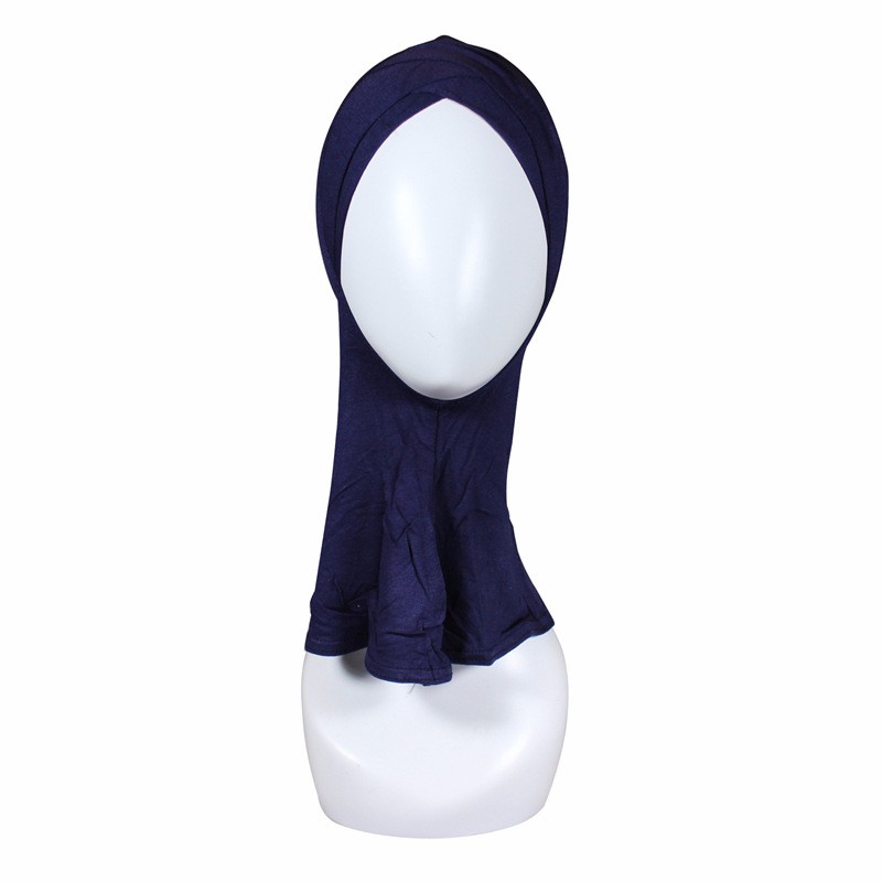 Navy Modal Criss Cross Hijab Underscarf 