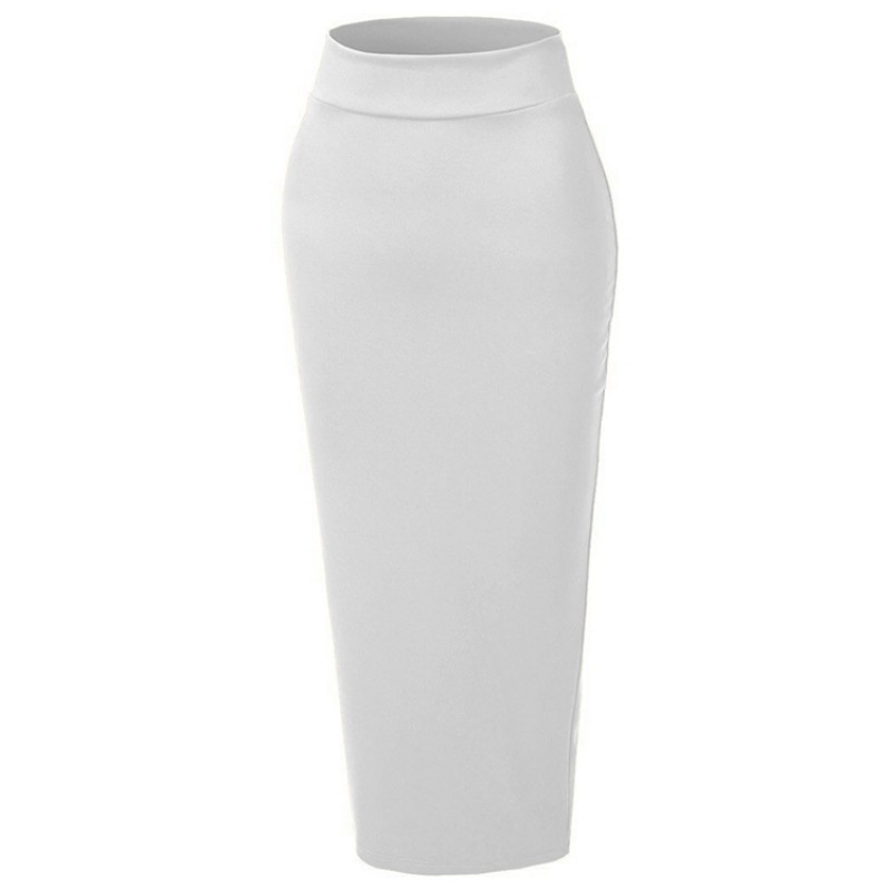 White Knitted Wool Step Skirt M/L 
