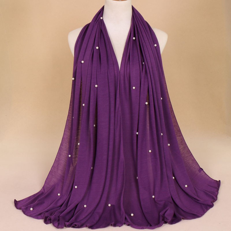 deep purple Jersey Pearl Hijab
