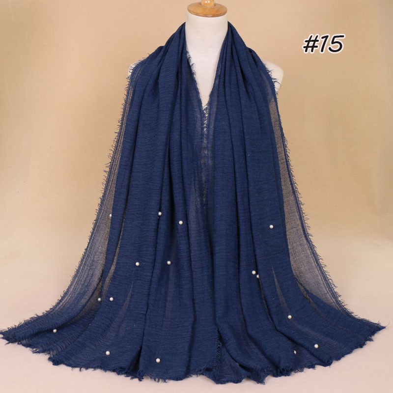 Navy Pearl Vogue Maxi Hijab