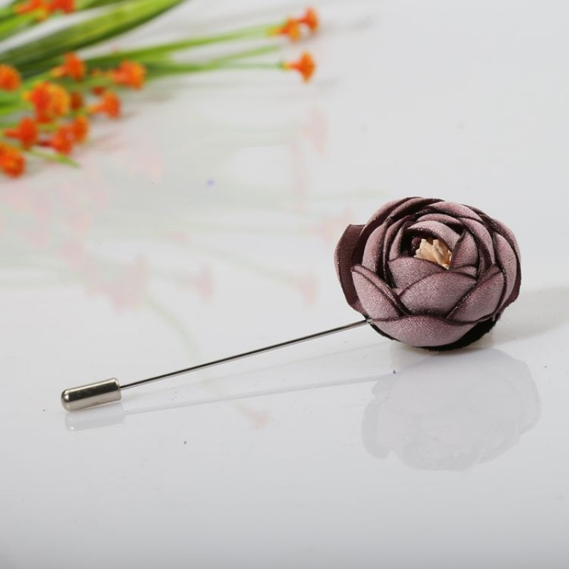 Citron Purple Large Floral Rosie Hijab Pin 