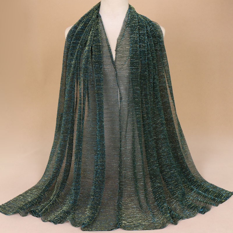 Haqing Gold Shimmer Silk Hijab