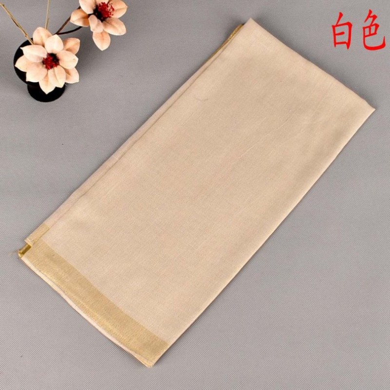 white Shimmer Silk Square Hijab