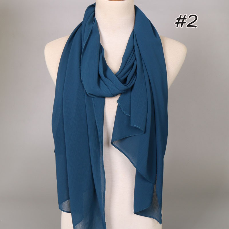 Haqing Crinkle Textured Chiffon Hijab