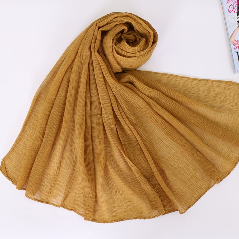 turmeric Crimp Cotton Crinkle Hijab