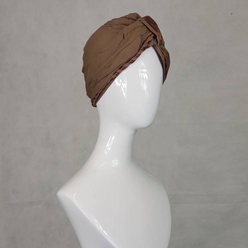 Light Brown Twist Turban Hijab Cap