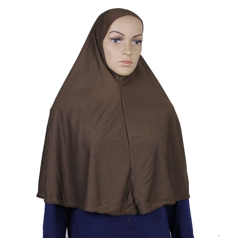 Brown Medium Khimar - One Piece