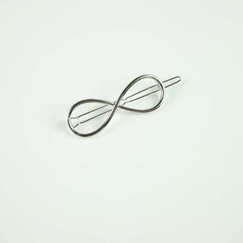 Silver infinity hairpins