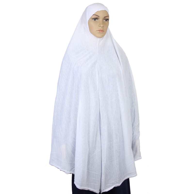 White Long Khimar - One Piece