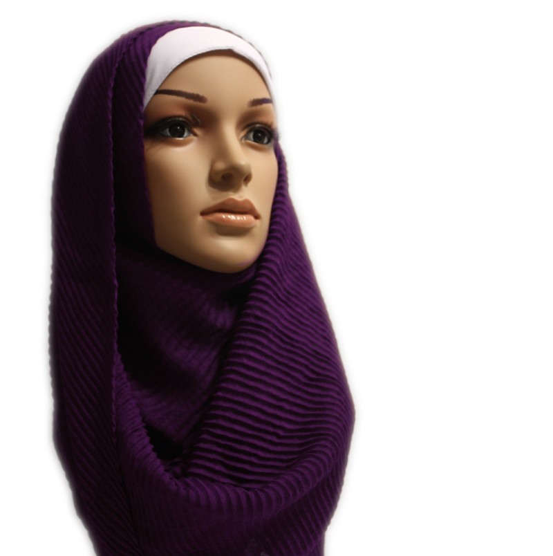Plum Crinkle Hijab