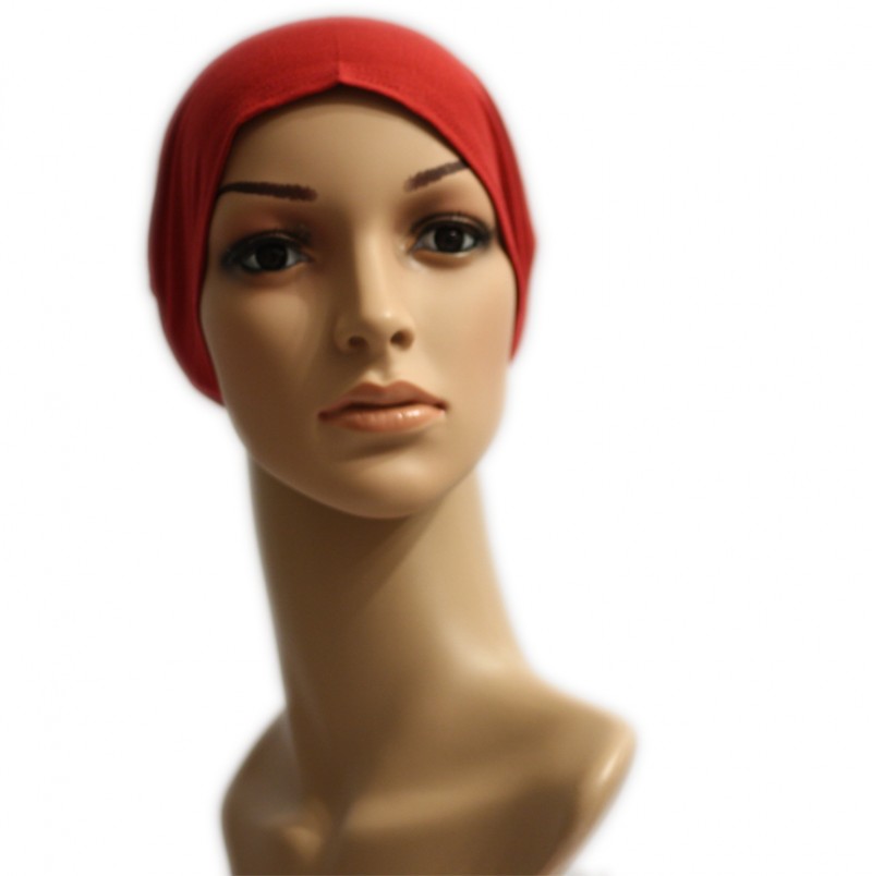 Red Hijab Cap