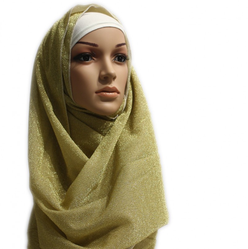 Light Gold Shimmer Hijab