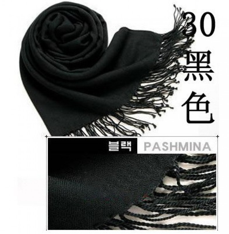  black Cashmere 180x70cm Pashmina Hijab