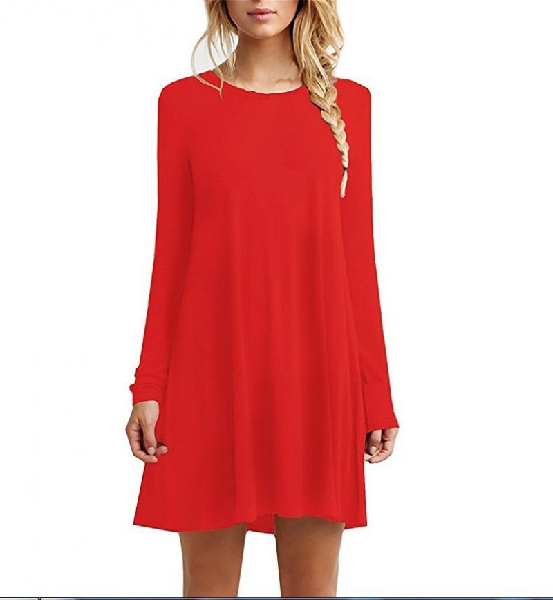 Red Tunic Top Dress Small