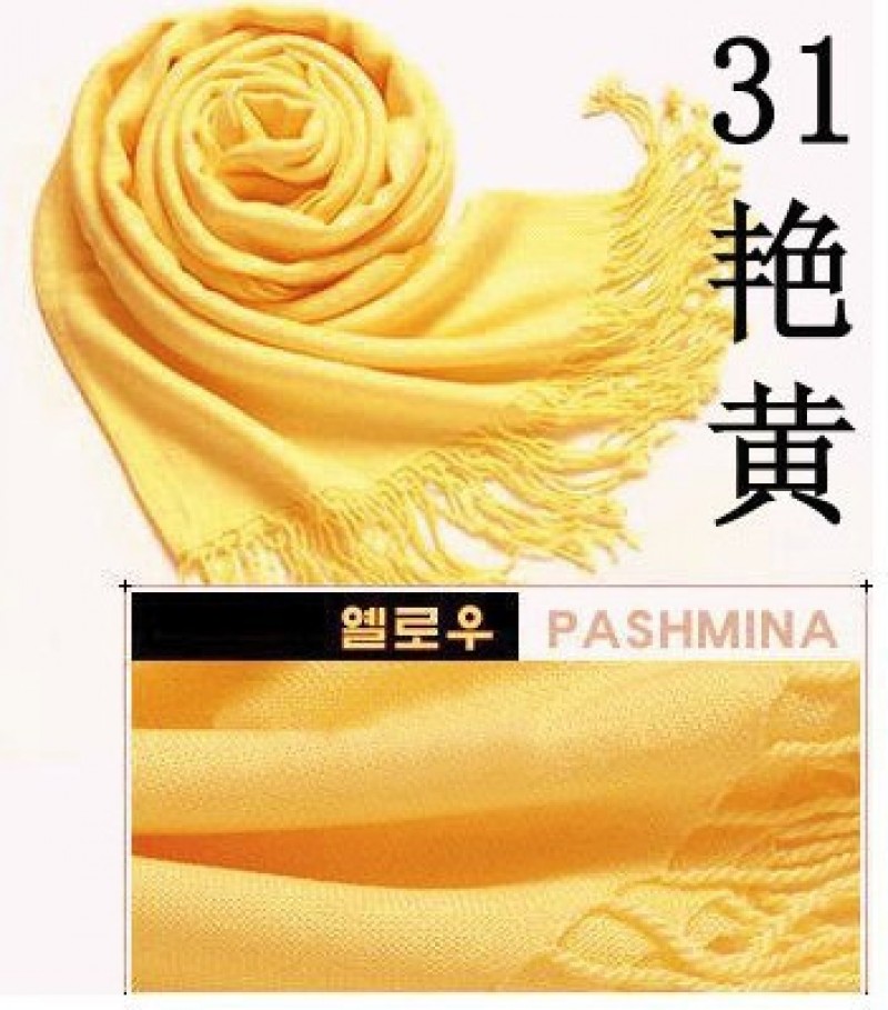  brilliant yellow Cashmere 180x70cm Pashmina Hijab