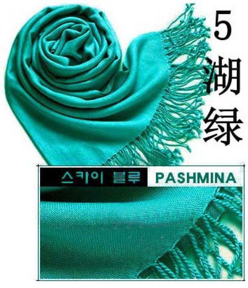  lake green Cashmere 180x70cm Pashmina Hijab