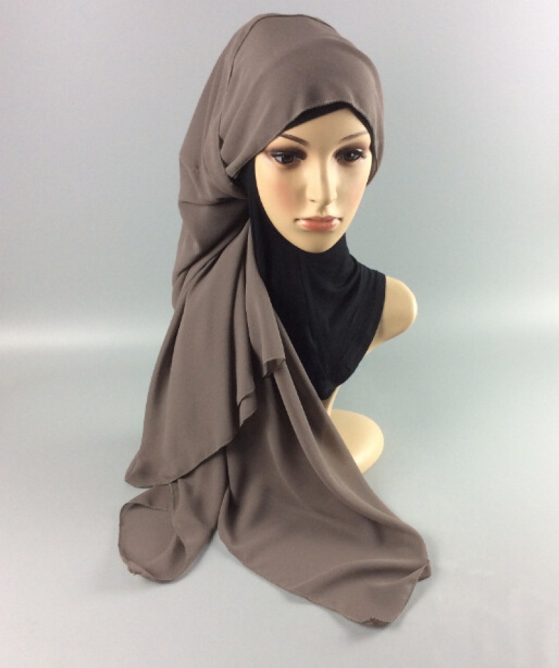 Gunmetal Grey Soft Chiffon Crepe Hijab 