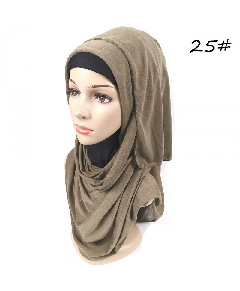 Cammo Green Hemp Jersey Knit Hijab 