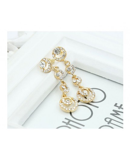 Gold High End Bride Style Earrings