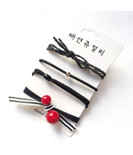 cherry black hair band stripe set