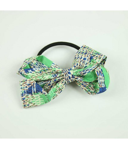 Green Print Bow Hairband