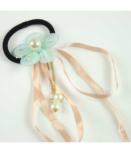 Peach Daisy ribbon hairband