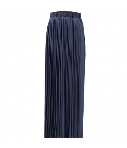 Grey Pleated Flair Maxi Skirt M/L 