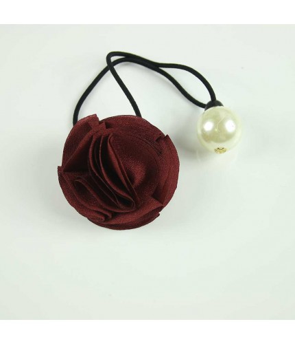 Maroon rose pearl hairband