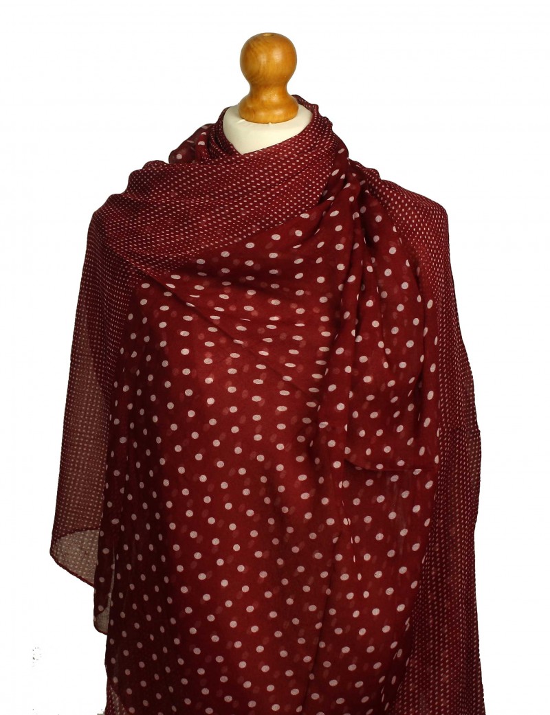 Polka Dots Mix Maroon