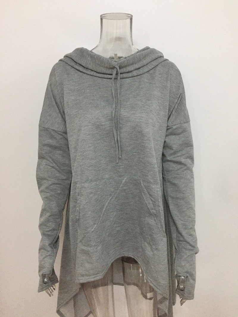 Light Gray Loose Moroccan Hoody Large