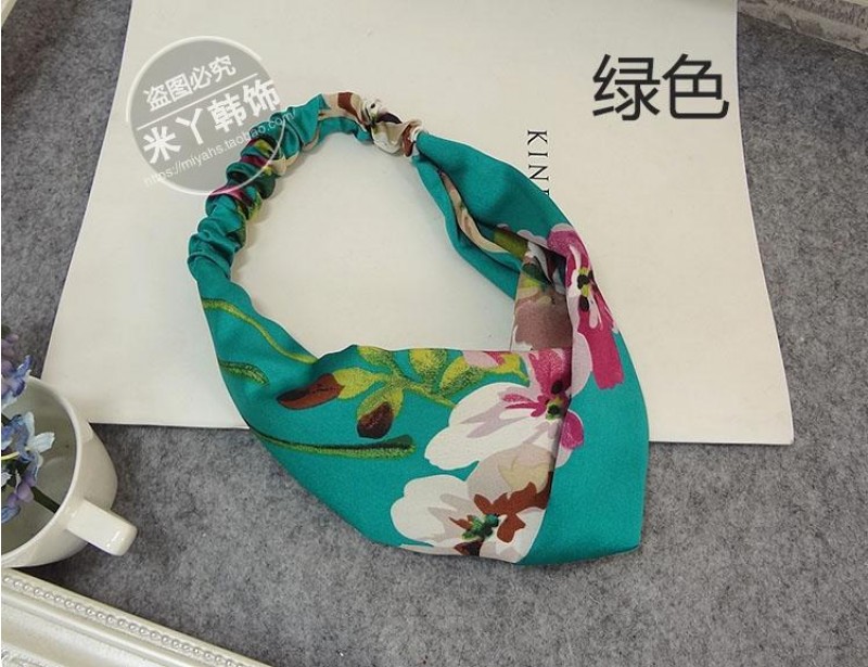 Green Floral Headband