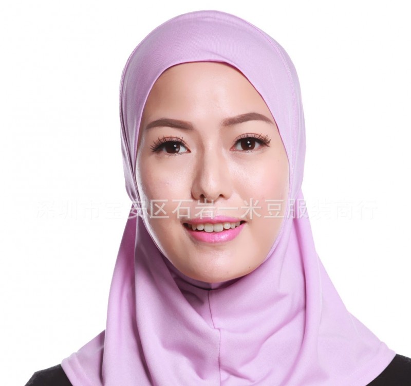 dark pink 43cm Mini One piece Base Ready Hijab 
