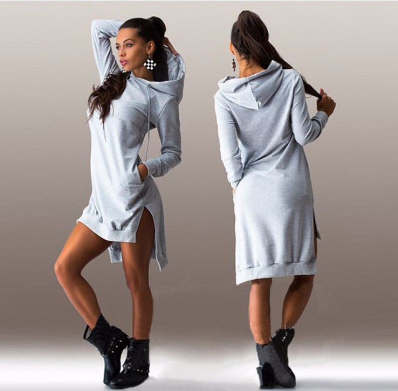 Light Gray Low Back Hoody Tunic  XXLarge