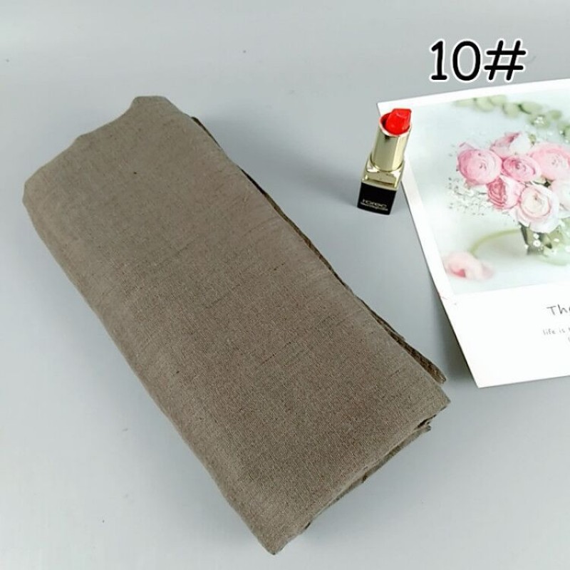 Metallic Brown 180x90cm Cotton Hemmed Maxi Hijab