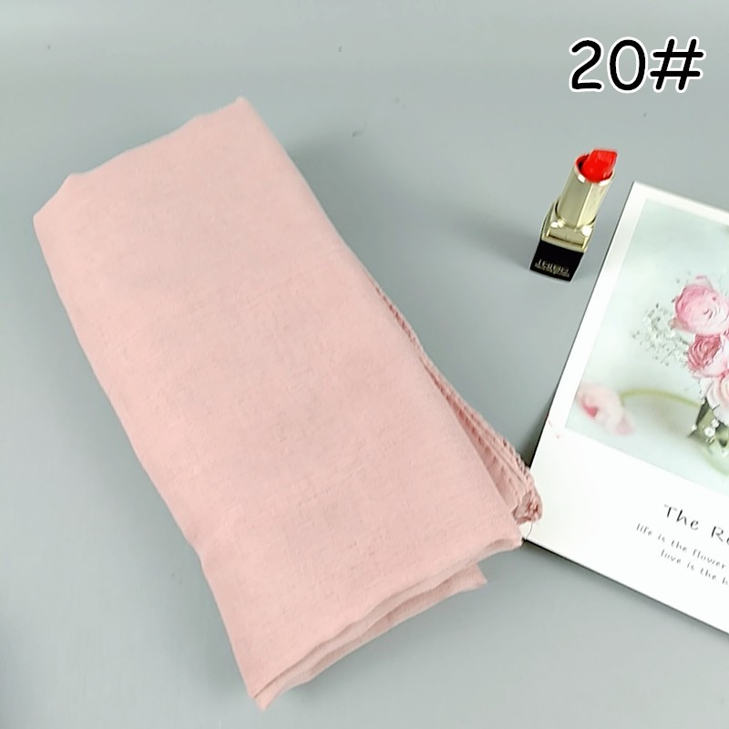 Cold Nude 180x90cm Cotton Hemmed Maxi Hijab