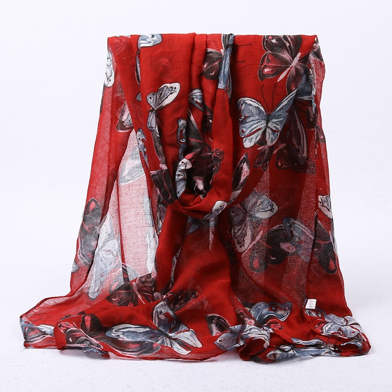 Jujube Butterfly Fields Print Hijab