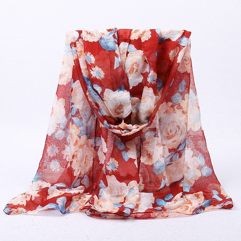  Jujube Indulgent Rose Print Hijab