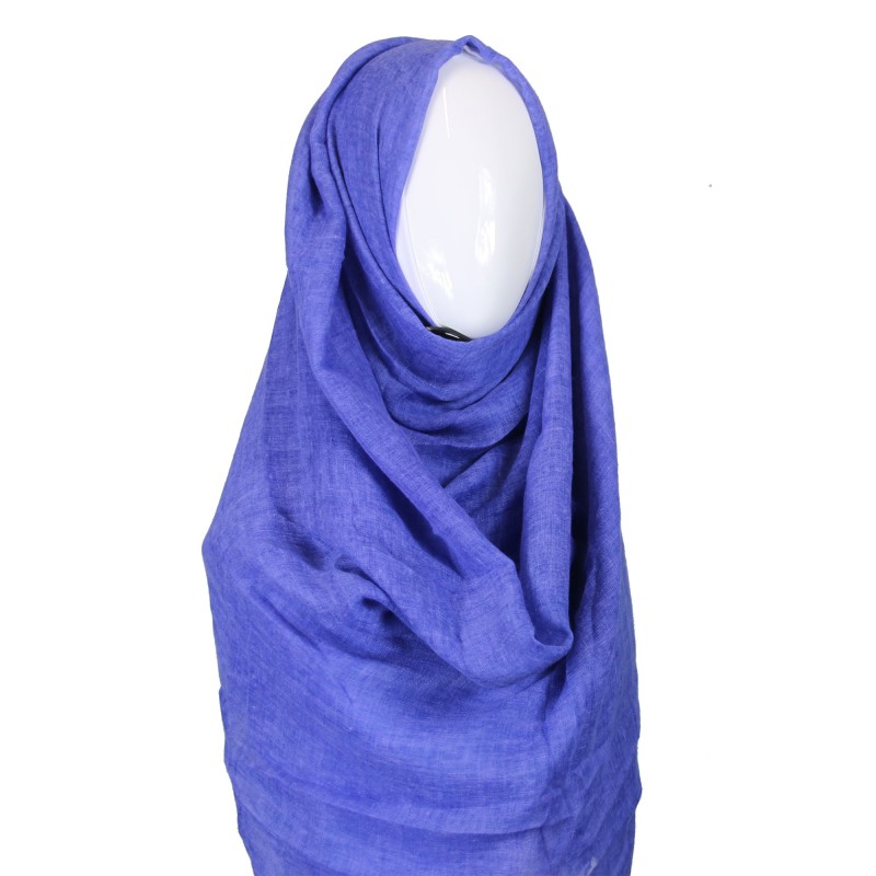 Royal Blue Rustic Cotton Blend Hijab