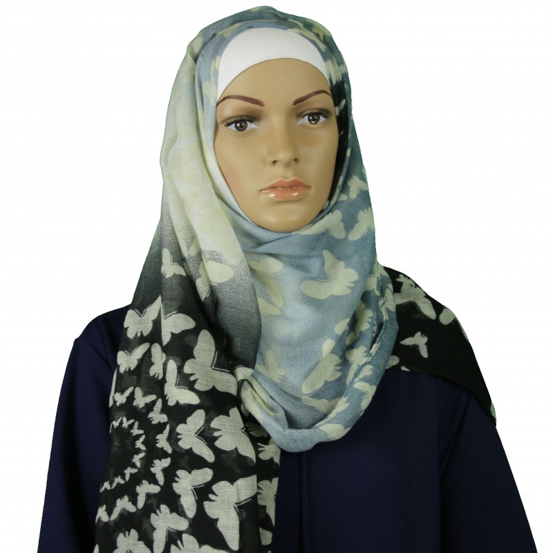 Grey Butterfly Dreams Hijab