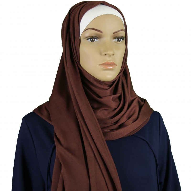 Chestnut Brown Cotton Maxi Jersey