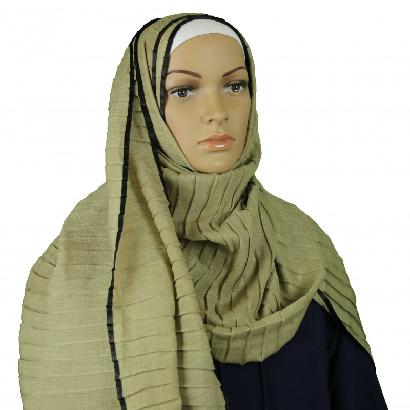 Bronze Pleated Hijab