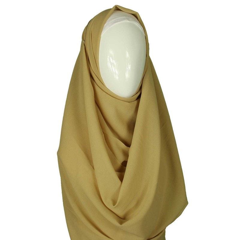 Golden Beige Georgette Chiffon Hijab
